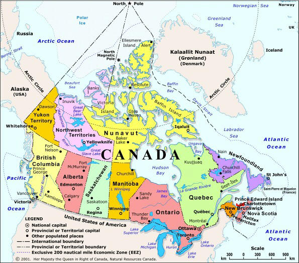 Canada Map 1900